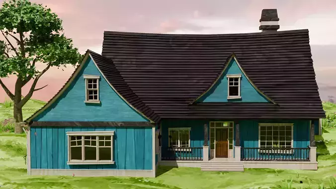 American Style Cottage Exterior 05