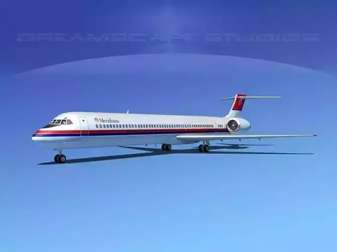 McDonnell Douglas MD80 Meridiana 3D model