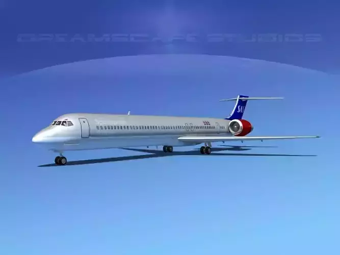 McDonnell Douglas MD80 SAS 3D model