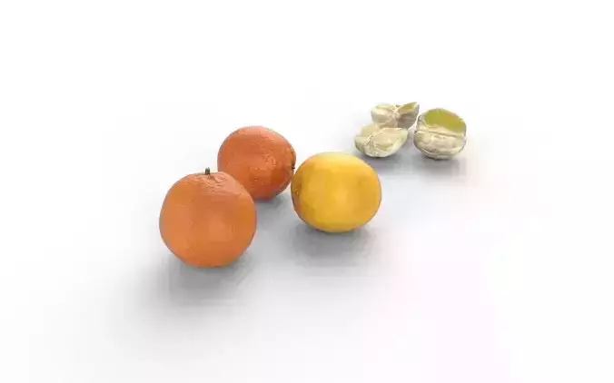 Orange Set 04 Low-poly 3D model 5