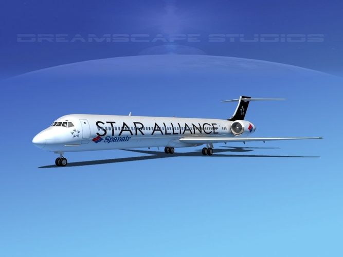 McDonnell Douglas MD-80 Star Alliance 3D model