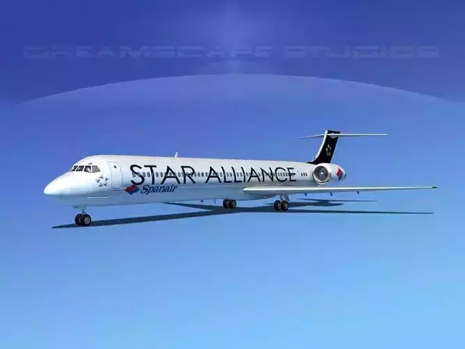 McDonnell Douglas MD-80 Star Alliance 3D model