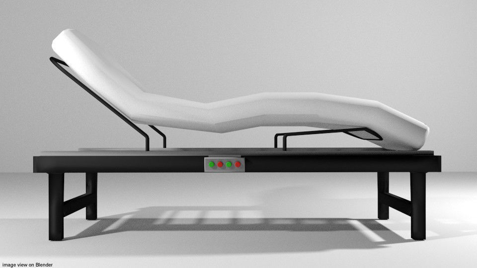Bed - Adjustable 3D model_1