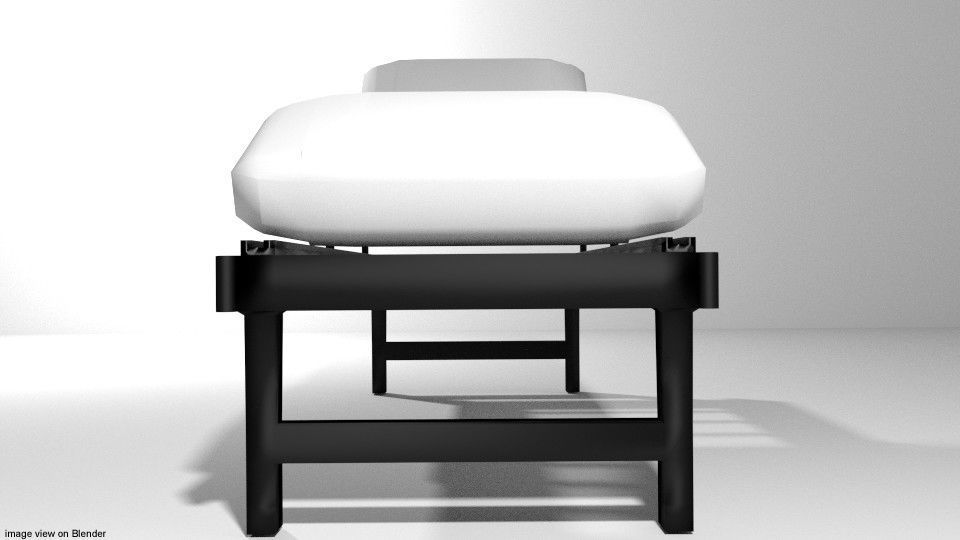Bed - Adjustable 3D model_2