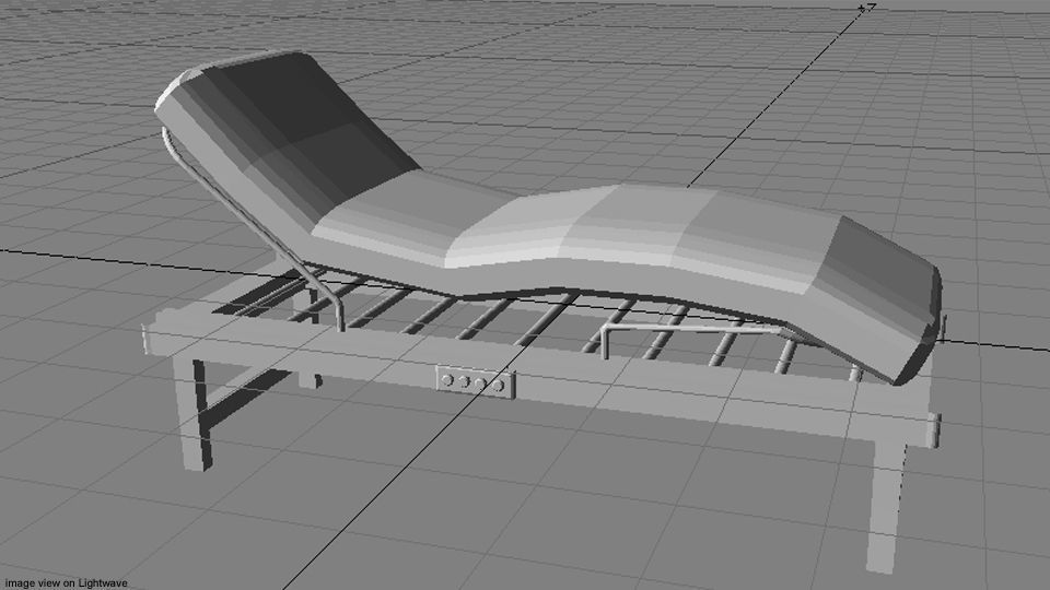Bed - Adjustable 3D model_4