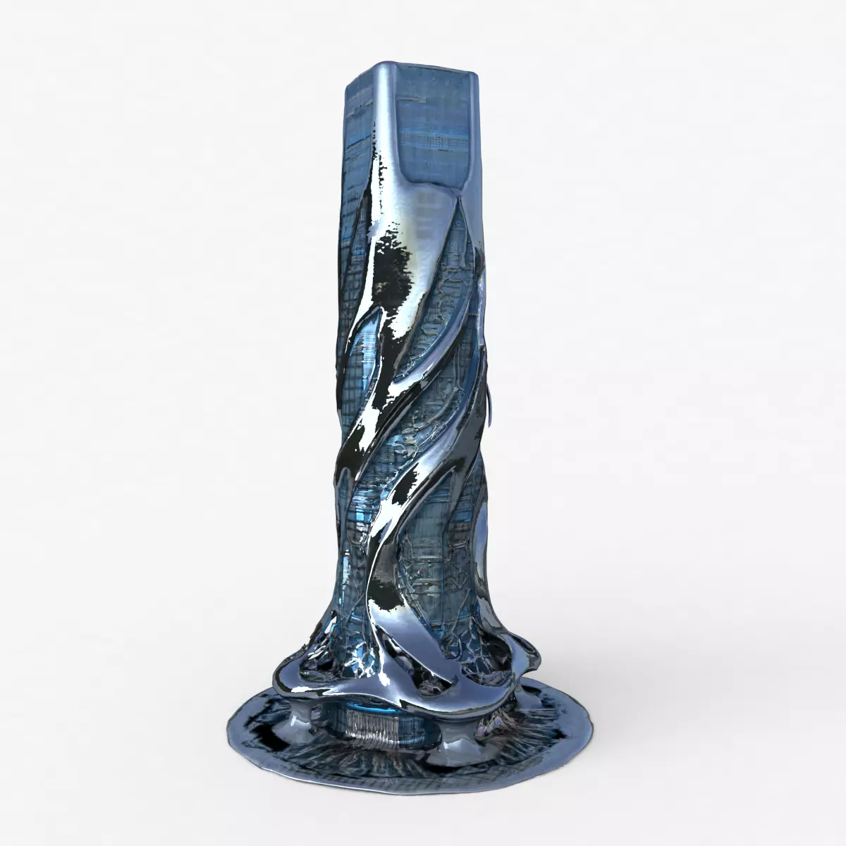 Futuristic Skyscraper Low-poly 3D model