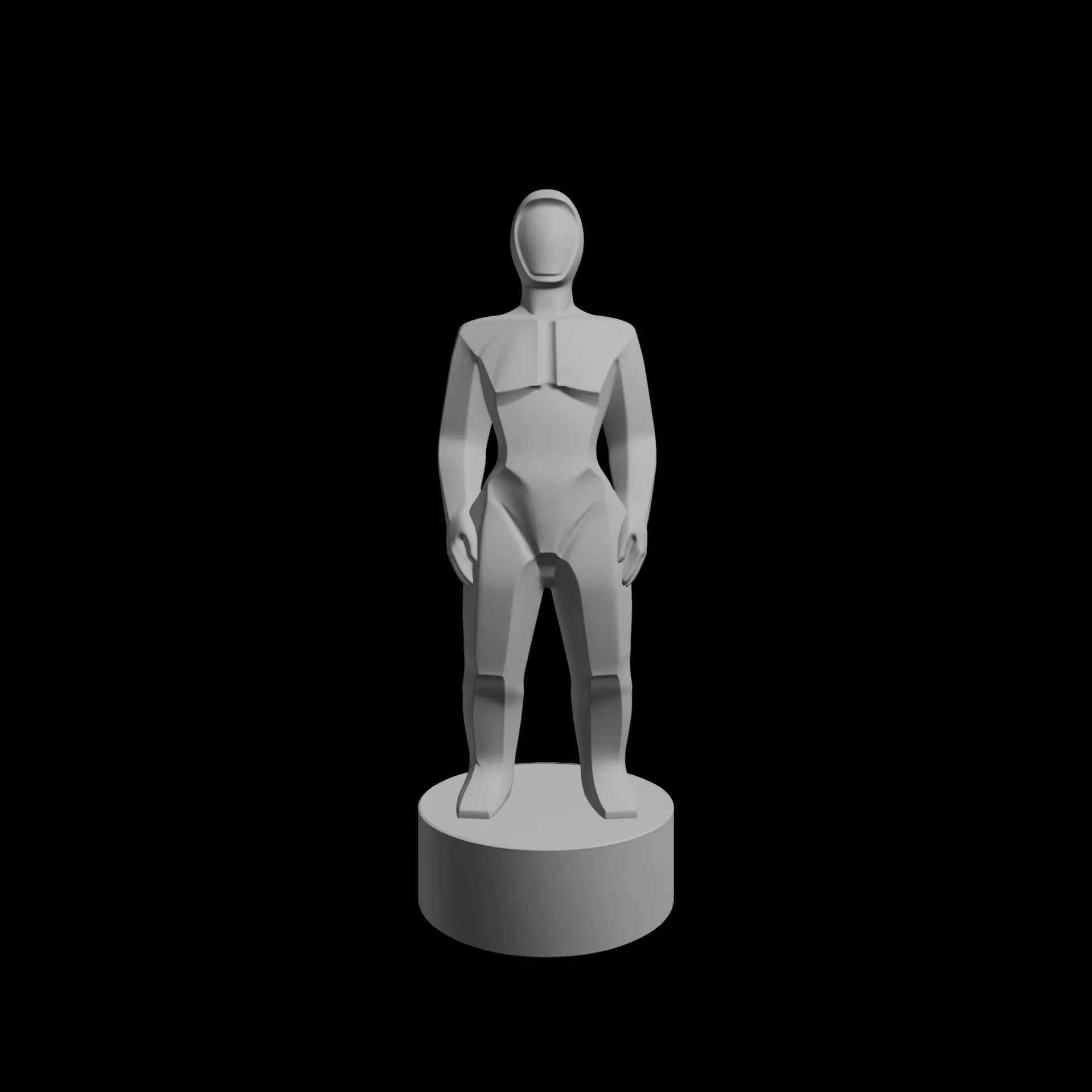 Geometric Human Figure 3D Print Model Sculpture 3D print model