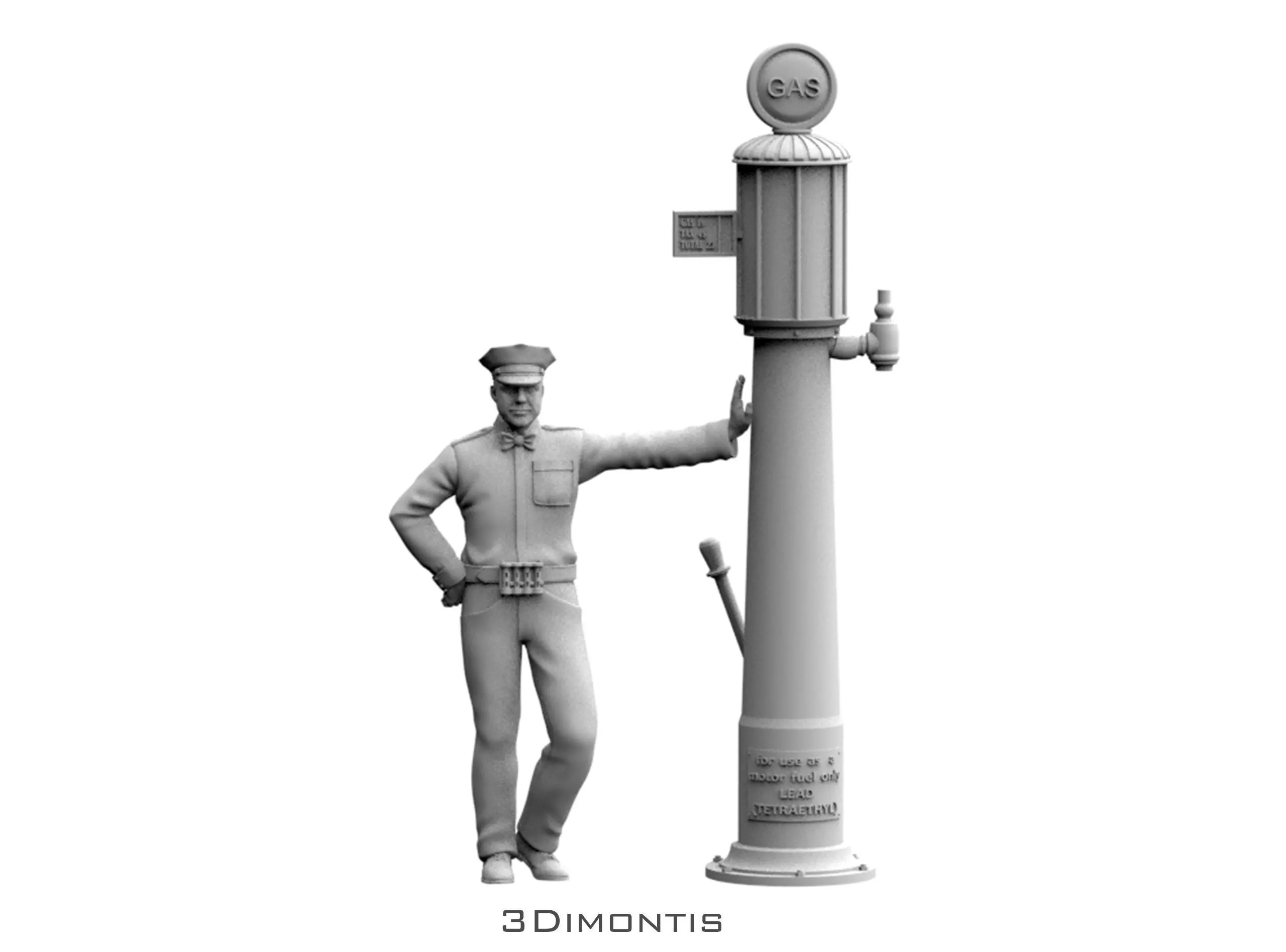 Gas Station Staff 3D print model