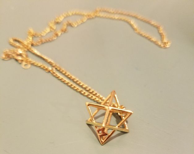 MILOSAURUS Tetrahedral 3D Star of David Pendant 3D print model