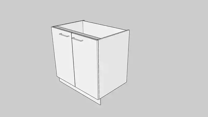 Kitchen Base Cabinet 900 mm  - SketchUp Model