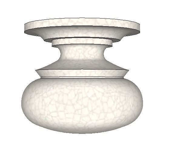 door knob crackle glaze Low-poly 3D model_3