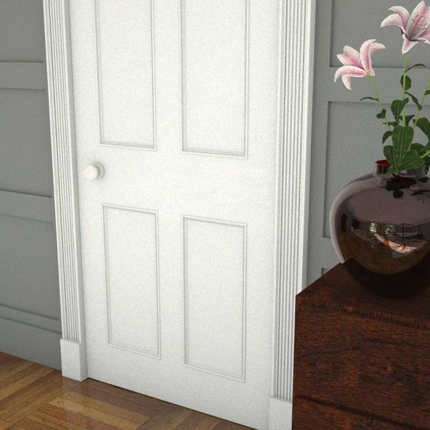 door knob crackle glaze Low-poly 3D model_1