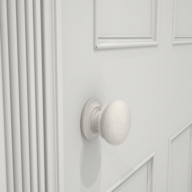 door knob crackle glaze Low-poly 3D model_0
