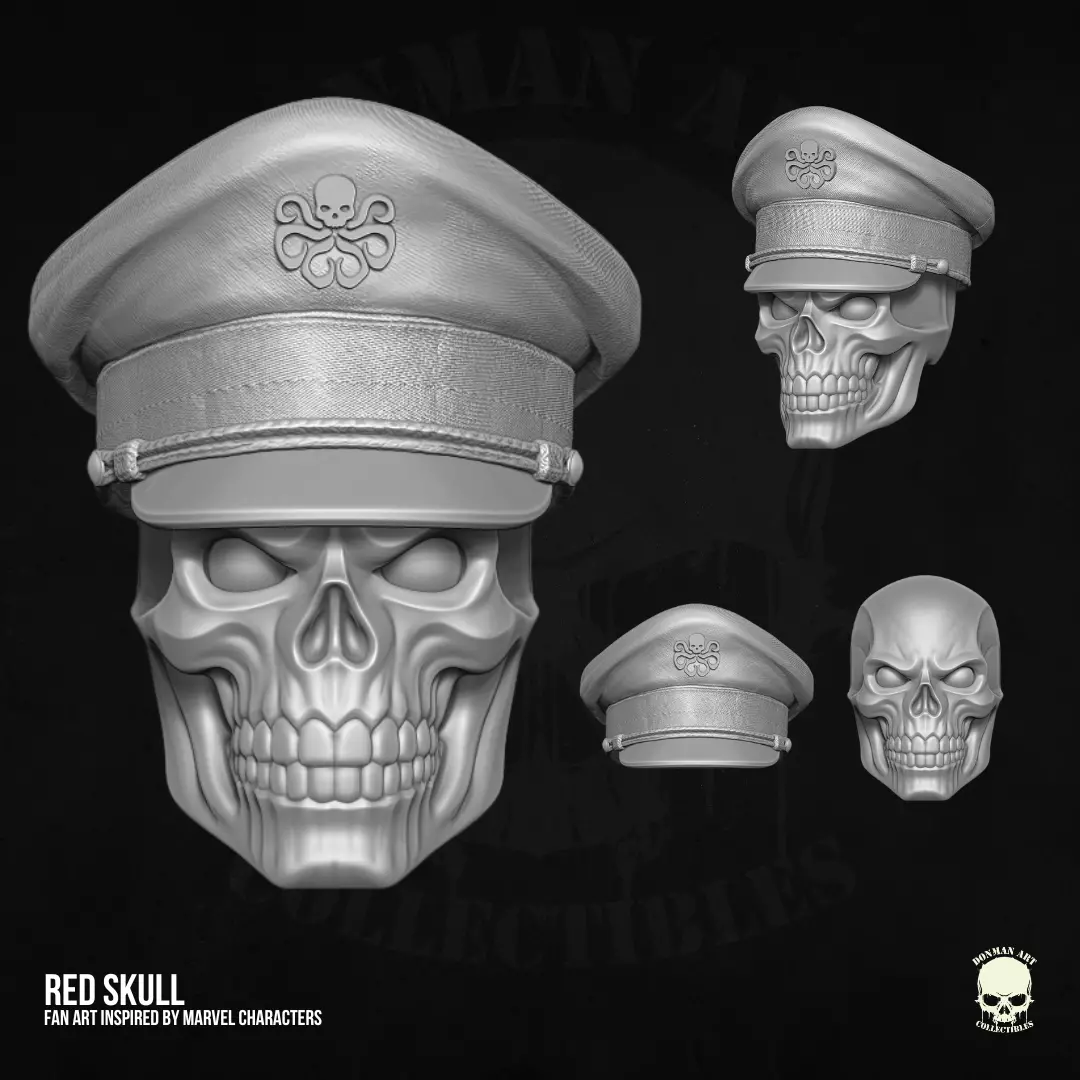 Red Skull Marvel Fan Art STL For Action Figures 3D print model