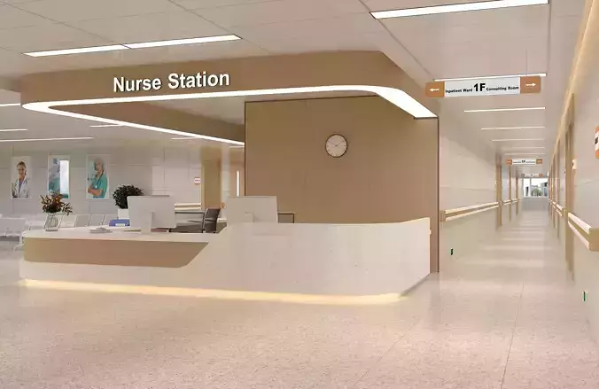 Hospital Interior 02 3D model