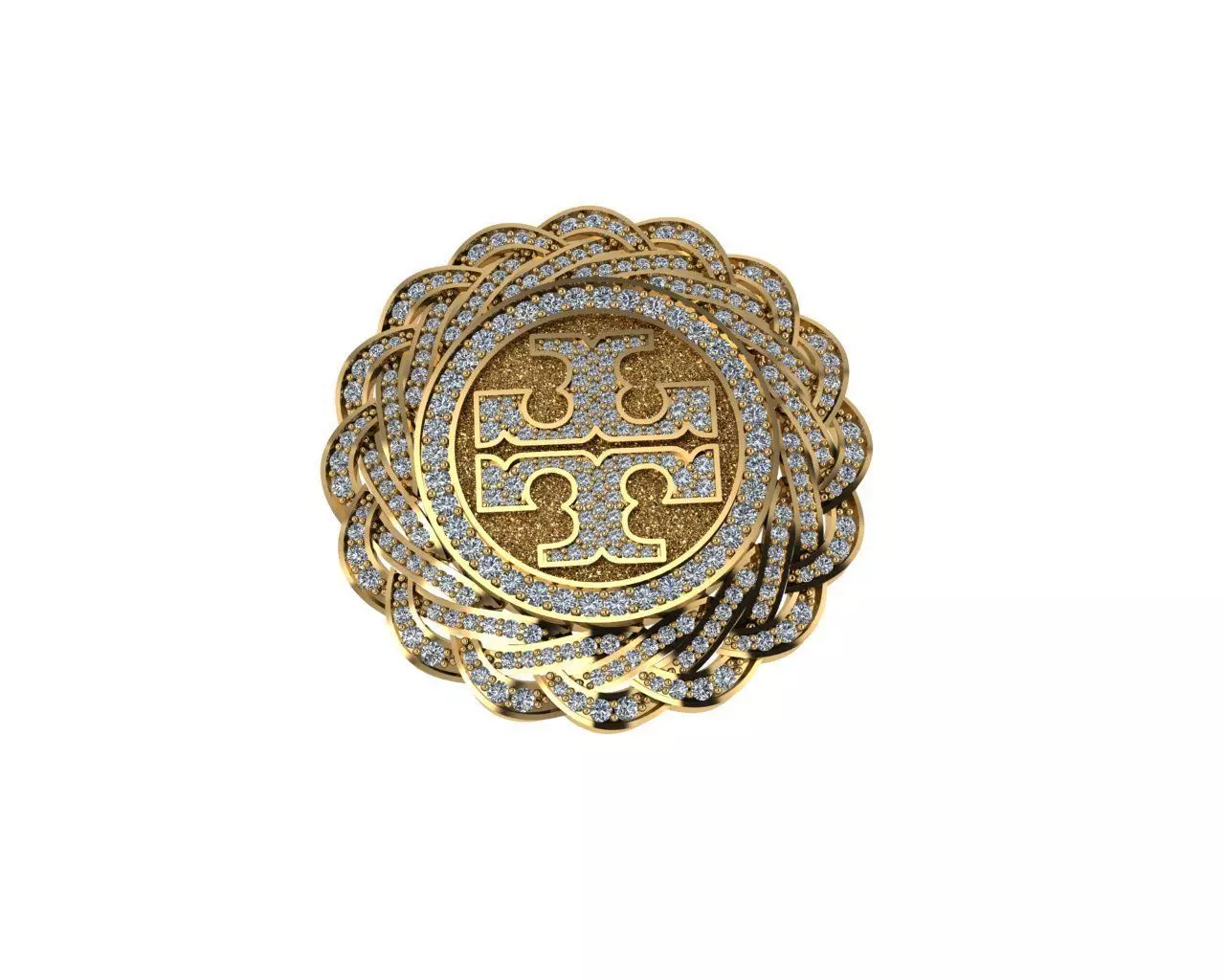 Tory Burch Fashion Brooches 3D print model