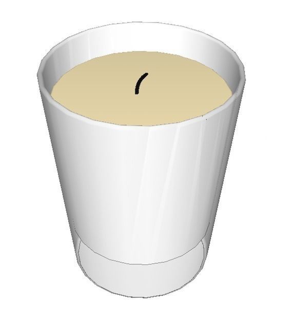 scented candle Low-poly 3D model_5