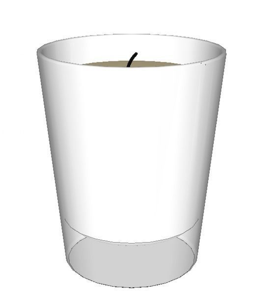 scented candle Low-poly 3D model_2