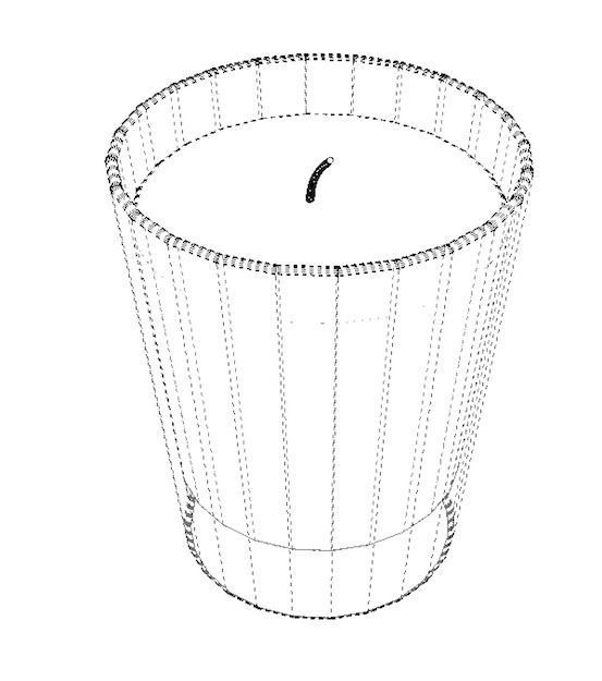 scented candle Low-poly 3D model_4