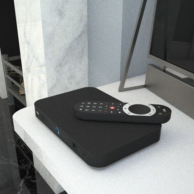 Sky Q TV Low-poly 3D model