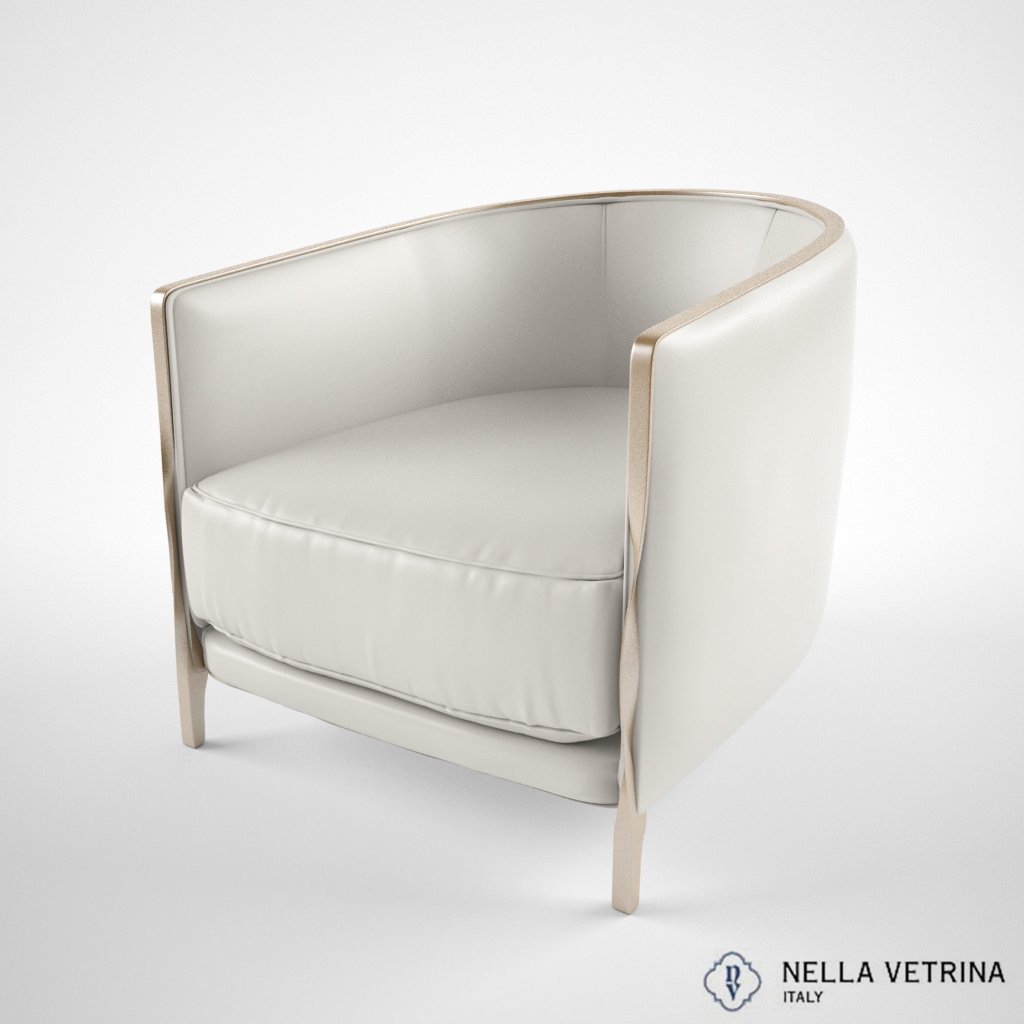Nella Vetrina Paris Leather armchair 3D model_2