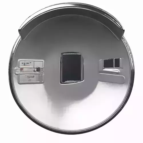 Detailed 3D of Bank Security Convex Mirror Adjustable Bracket