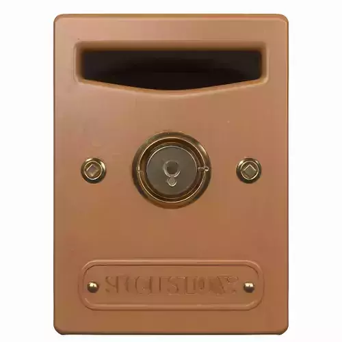 Realistic 3D Wall Mounted Suggestion Box Model