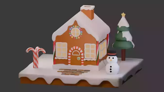 Gingerbread House 3D model