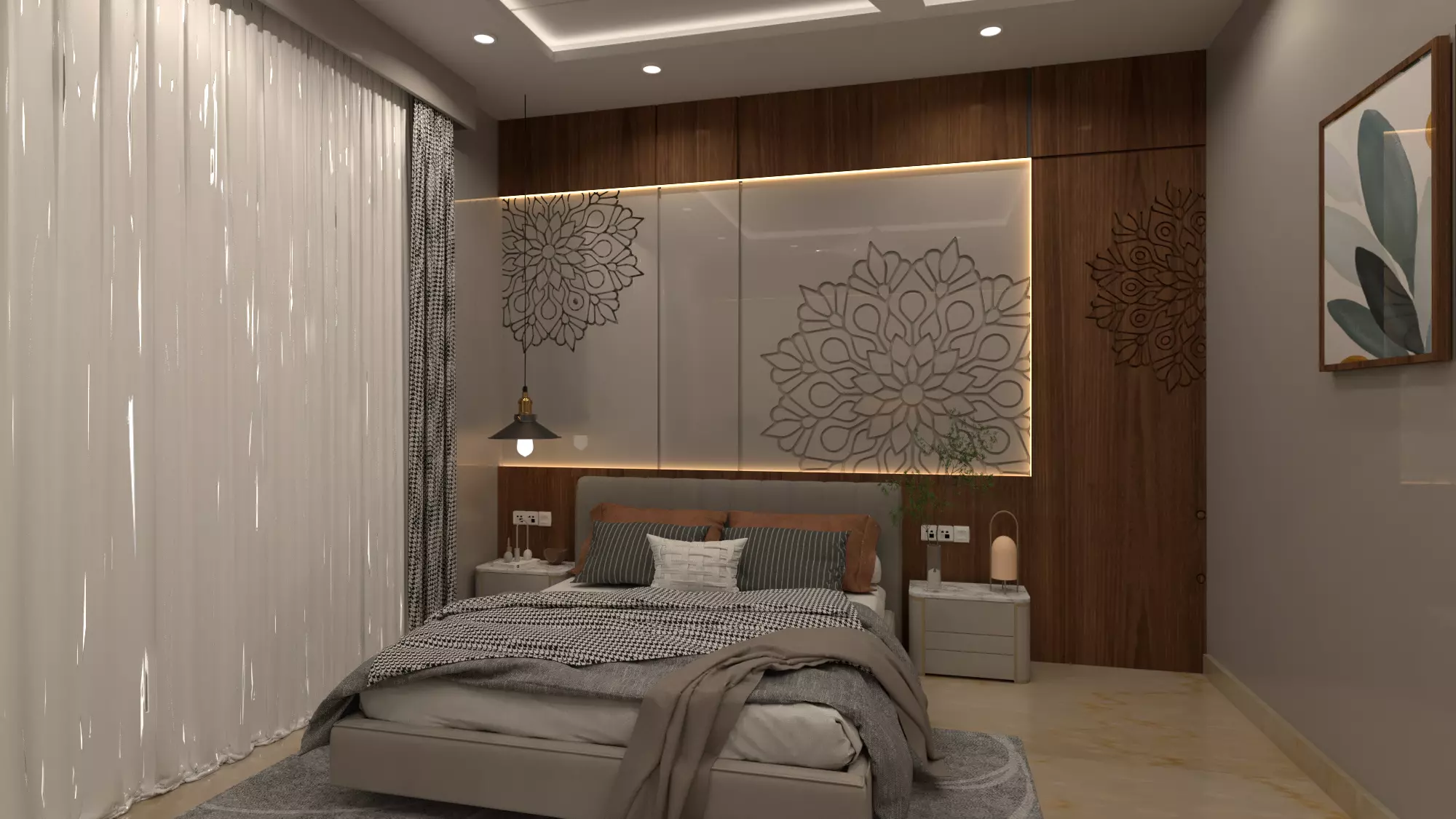 Luxury Contemporary Bedroom Design 3D model