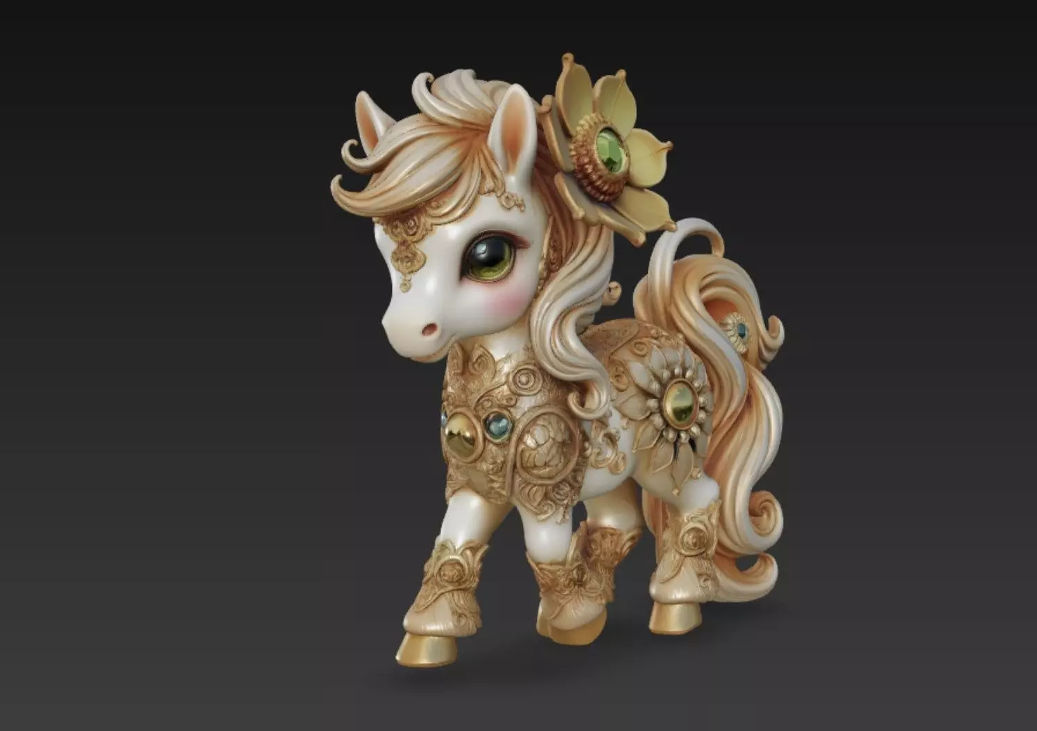 Christmas Creations - Stylised Cute Holiday Little Pony Horse 3D print model