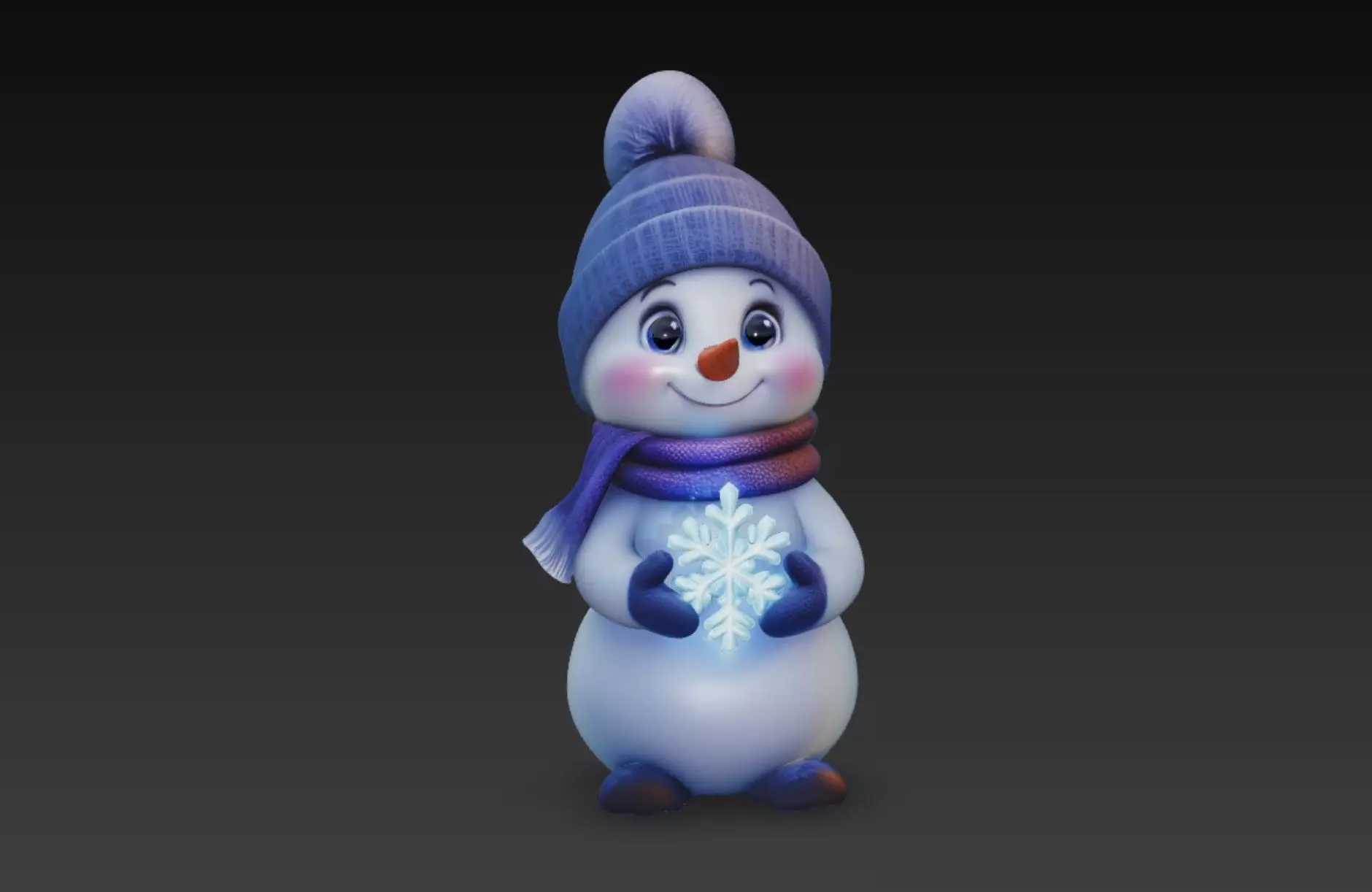 Christmas Creations - Stylised Cute Holiday Snowman 3D print model