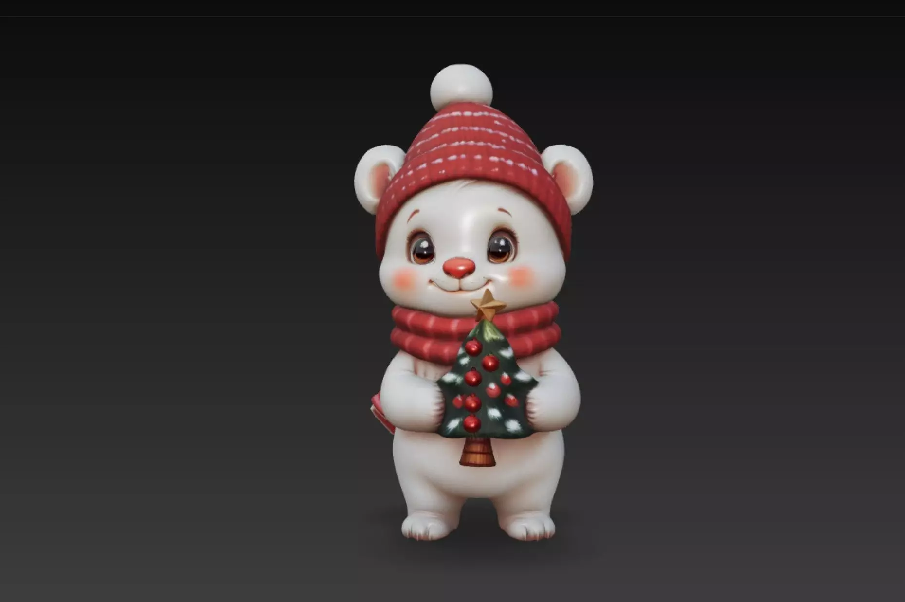 Christmas Creations - Stylised Cute Holiday Teddy bear 3D print model