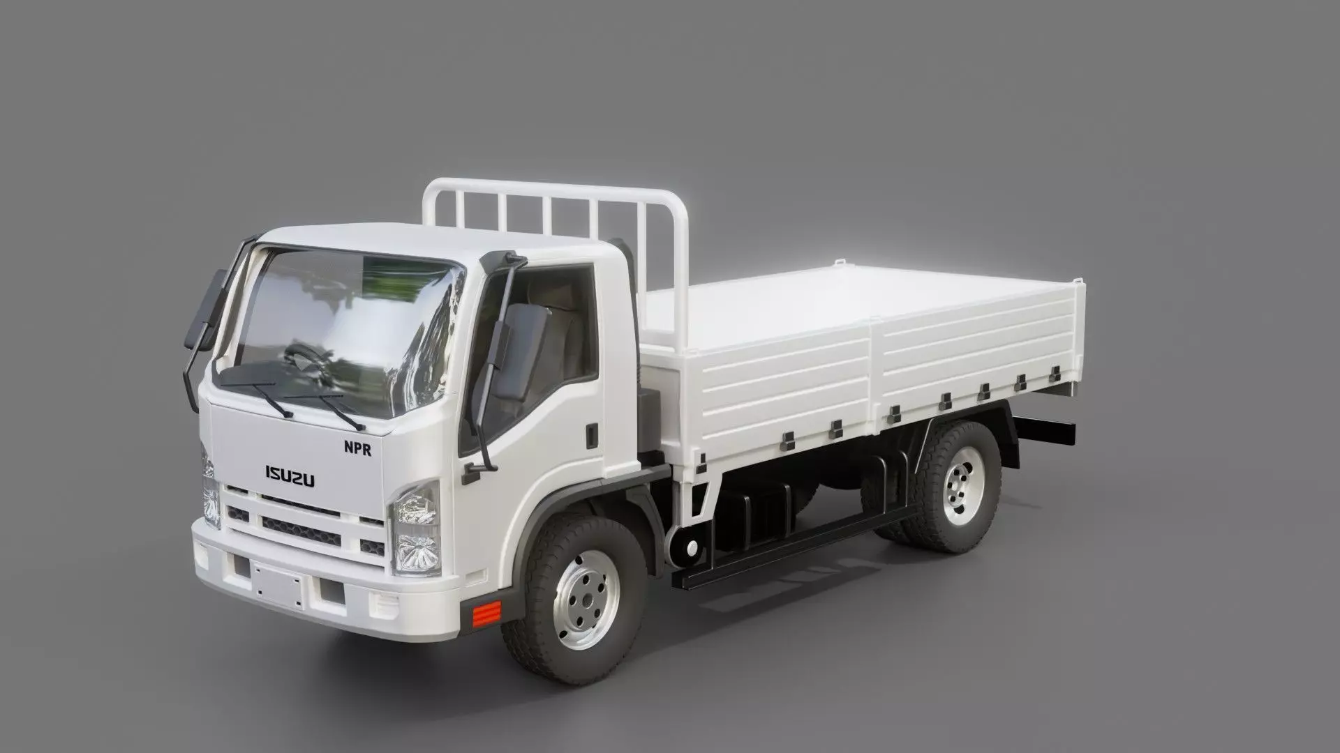Isuzu NPR Flatbed Truck 3D model