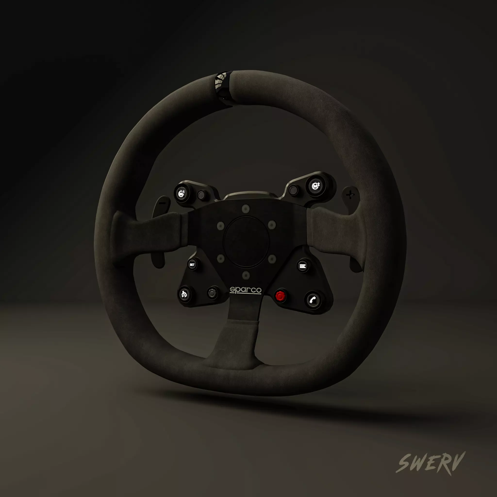 Sparco Racing Steering Wheel 3D model