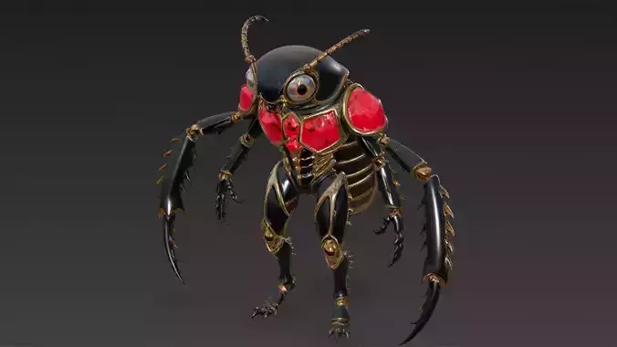 Insect Carapace Demon 3D model