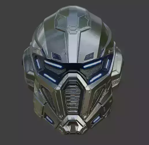 Futuristic Sci Fi Helmet