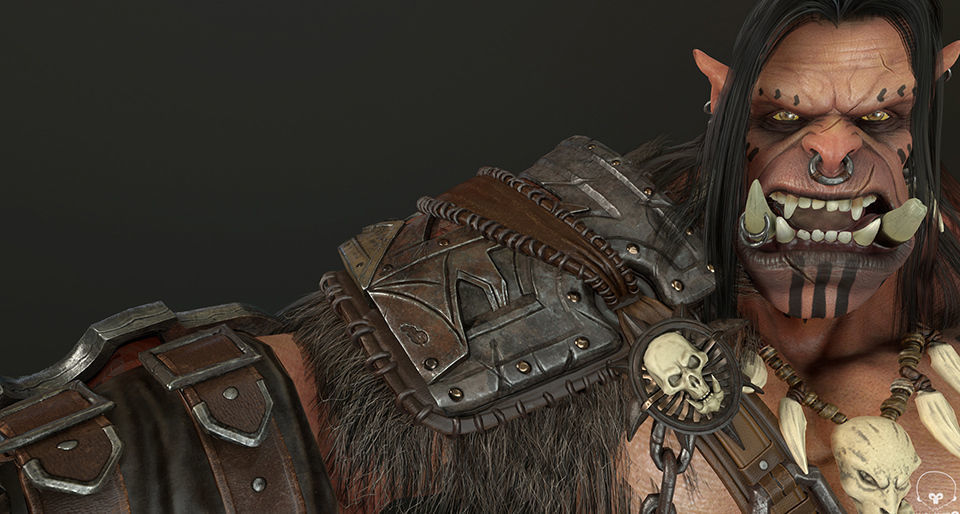 ORC warlord Low-poly 3D model_8