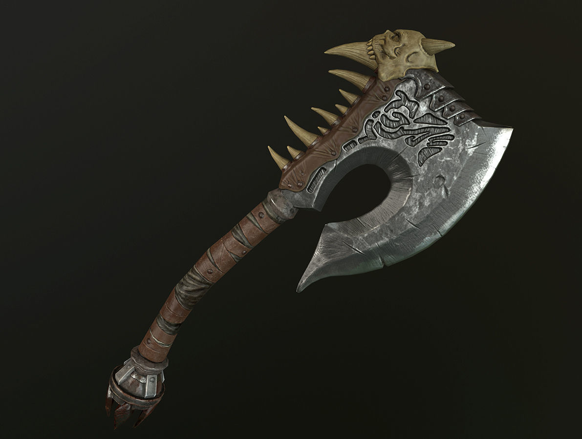 ORC warlord Low-poly 3D model_4