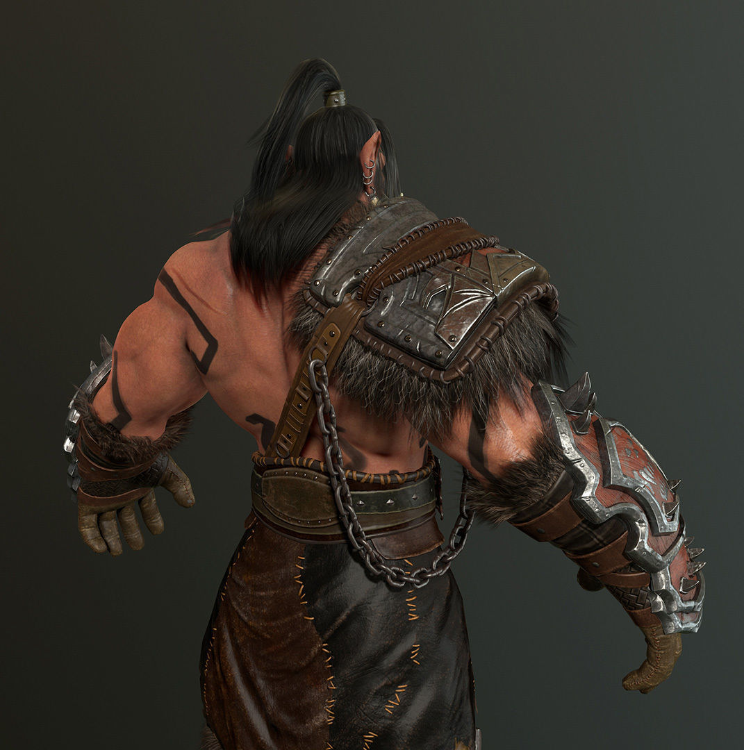 ORC warlord Low-poly 3D model_2