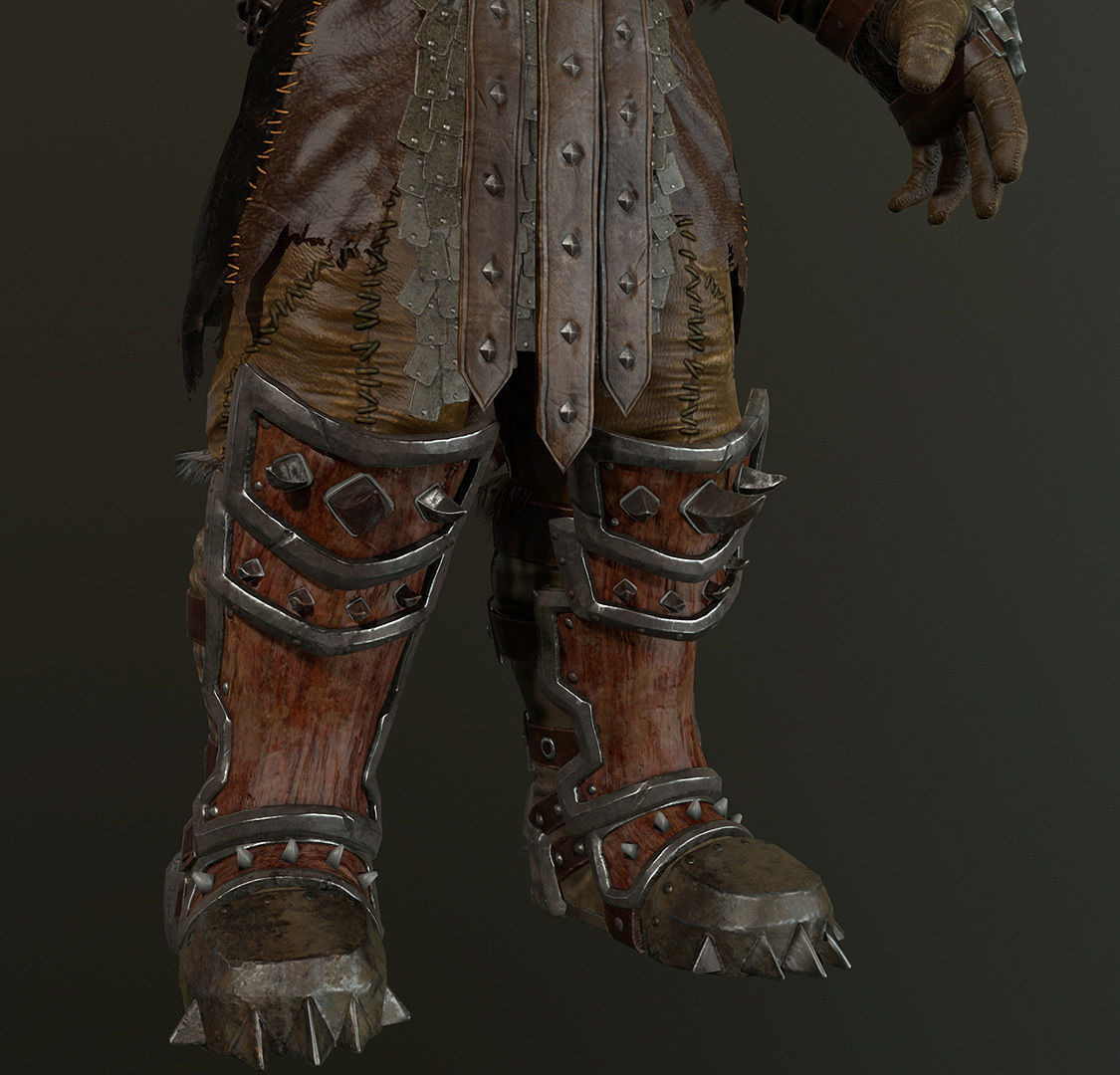 ORC warlord Low-poly 3D model_3