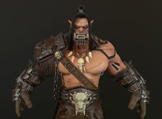 ORC warlord Low-poly 3D model