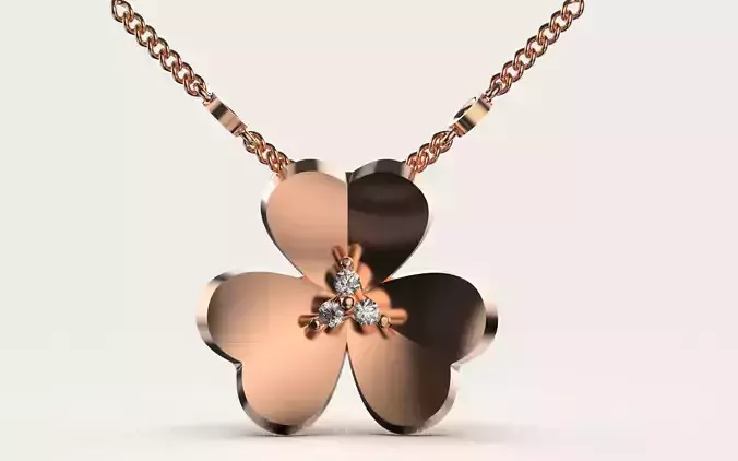 Pendant Clover - Frivole 3D print model