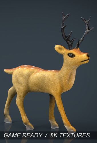 CHRISTMAS DEER Low-poly 3D model