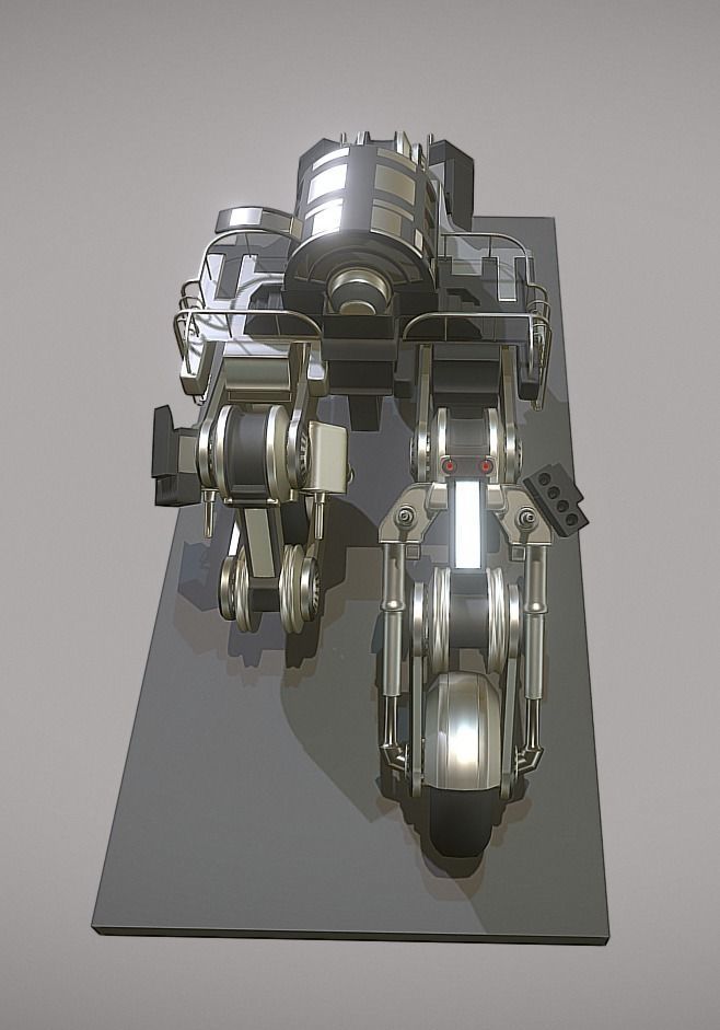 Futuristic Trike High Poly Version 2 3D model_6