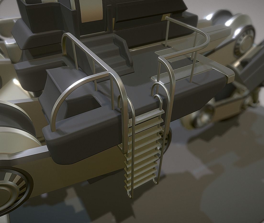 Futuristic Trike High Poly Version 2 3D model_5