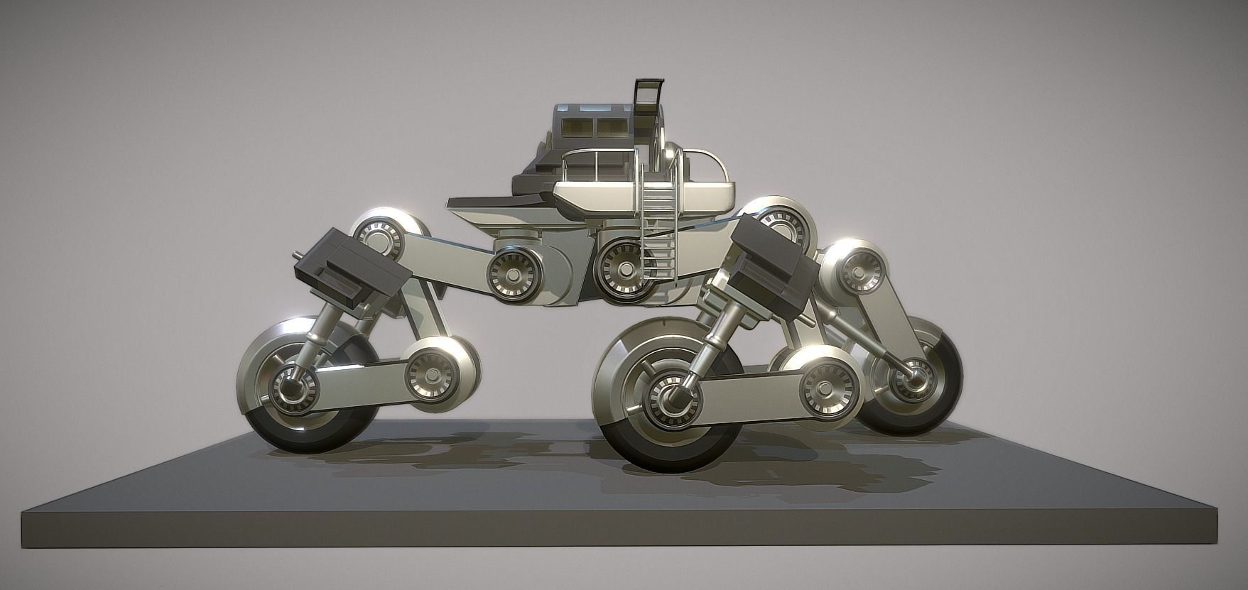 Futuristic Trike High Poly Version 2 3D model_12