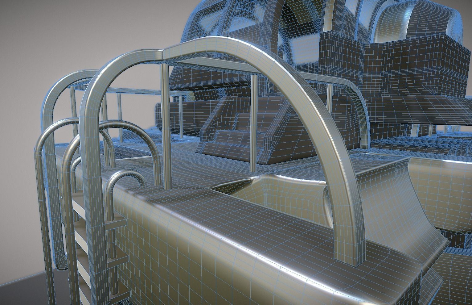 Futuristic Trike High Poly Version 2 3D model_18