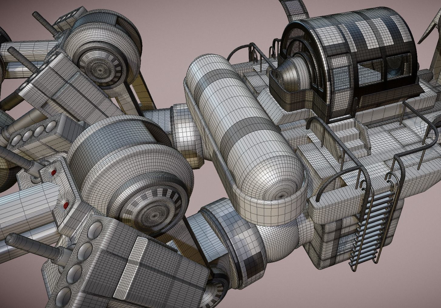 Futuristic Trike High Poly Version 3 3D model_13