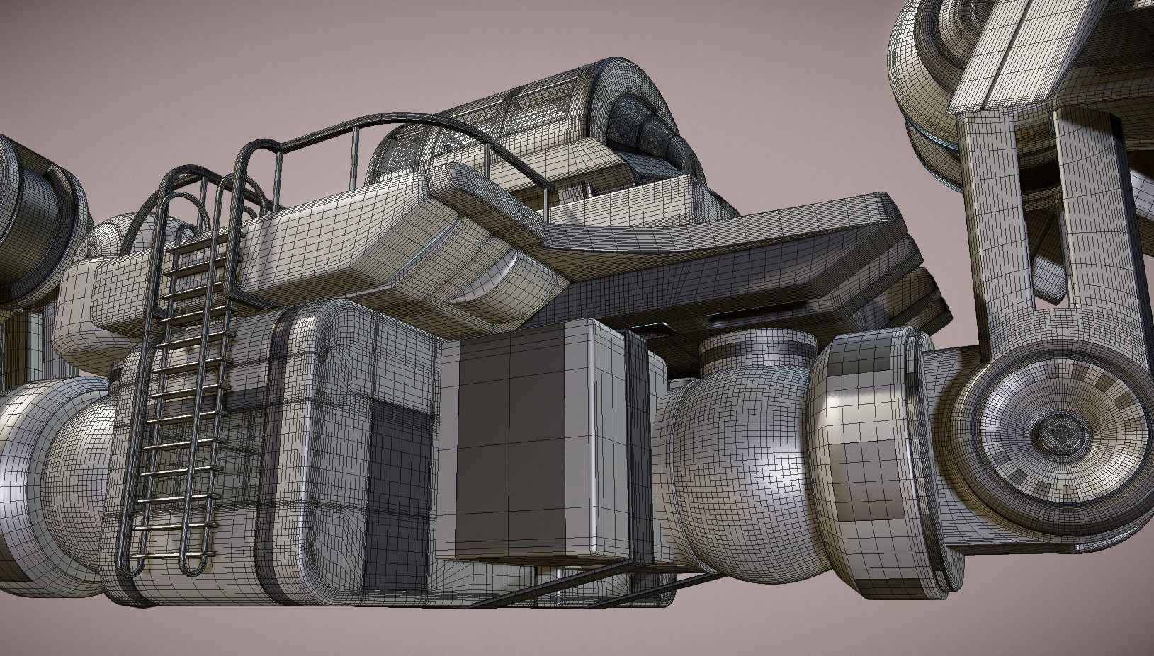 Futuristic Trike High Poly Version 3 3D model_11