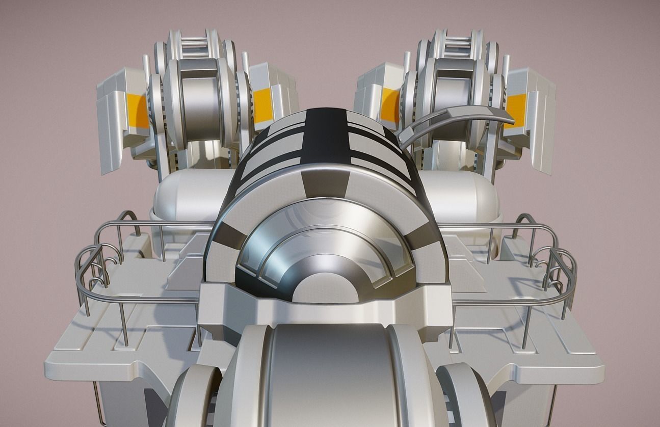 Futuristic Trike High Poly Version 3 3D model_4